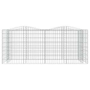Klenutý gabion vyvýšený záhon 200x100x100 cm pozinkované železo - obrázek 3