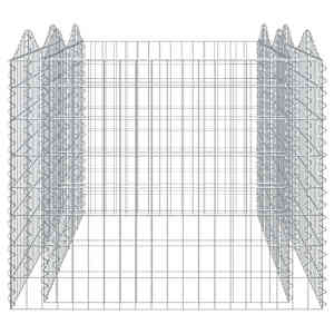Klenutý gabion vyvýšený záhon 200x100x100 cm pozinkované železo - obrázek 4