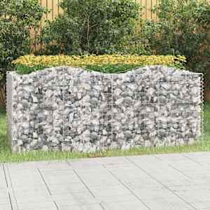 Klenutý gabion vyvýšený záhon 200x100x100 cm pozinkované železo - obrázek 1