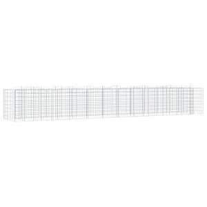 Klenutý gabion vyvýšený záhon 600x100x100 cm pozinkované železo - obrázek 2