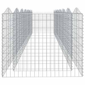 Klenutý gabion vyvýšený záhon 600x100x100 cm pozinkované železo - obrázek 4