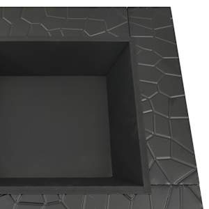 Ohniště s pohrabáčem 79 x 79 x 46,5 cm XXL ocel - obrázek 6