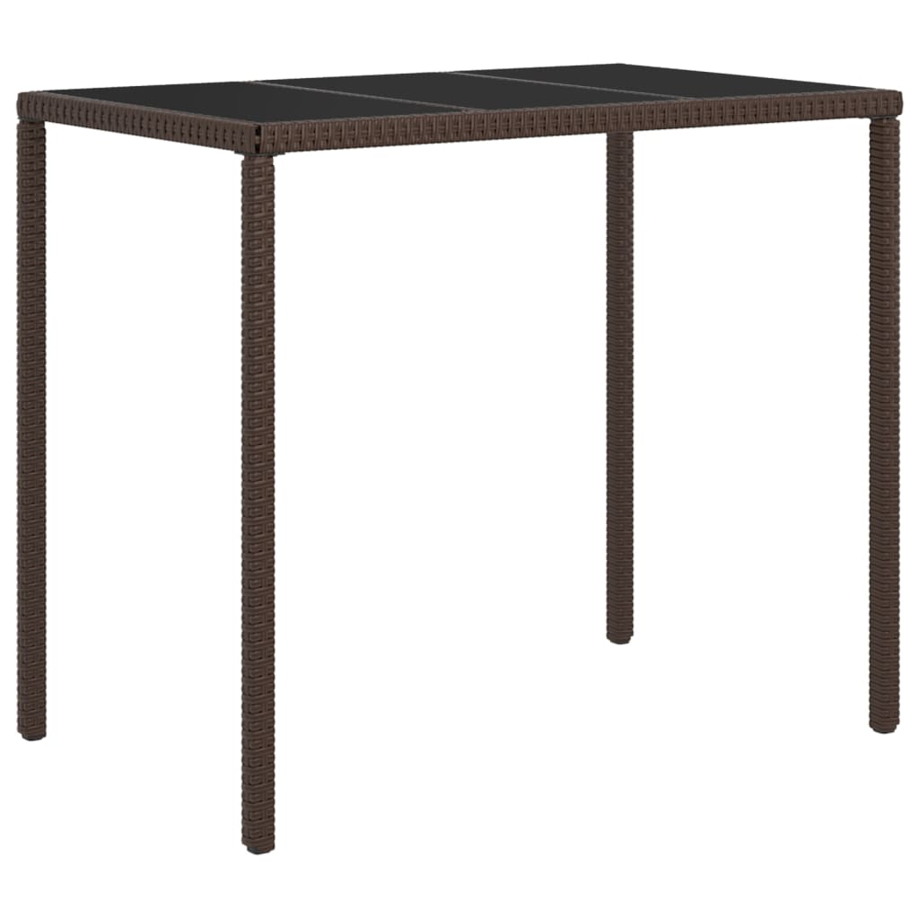 Ogrodowy zestaw wypoczynkowy - brązowy, polirattan, 2 krzesła, ławka, stół, 5 poduszek