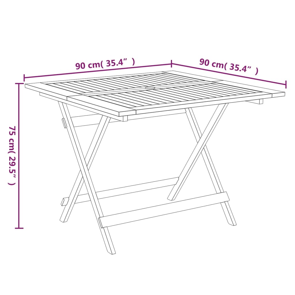 Set mobilier de grădină, 5 piese, lemn masiv de acacia