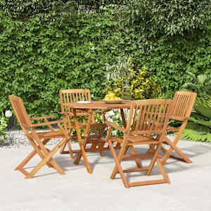 Vrtna jedilna garnitura 5-delna trden akacijev les