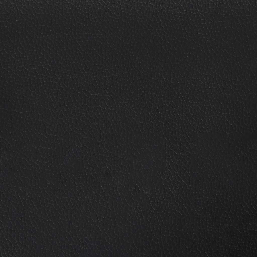 Canapea cu 2 locuri, perne&pernuțe negru 120 cm piele ecologică