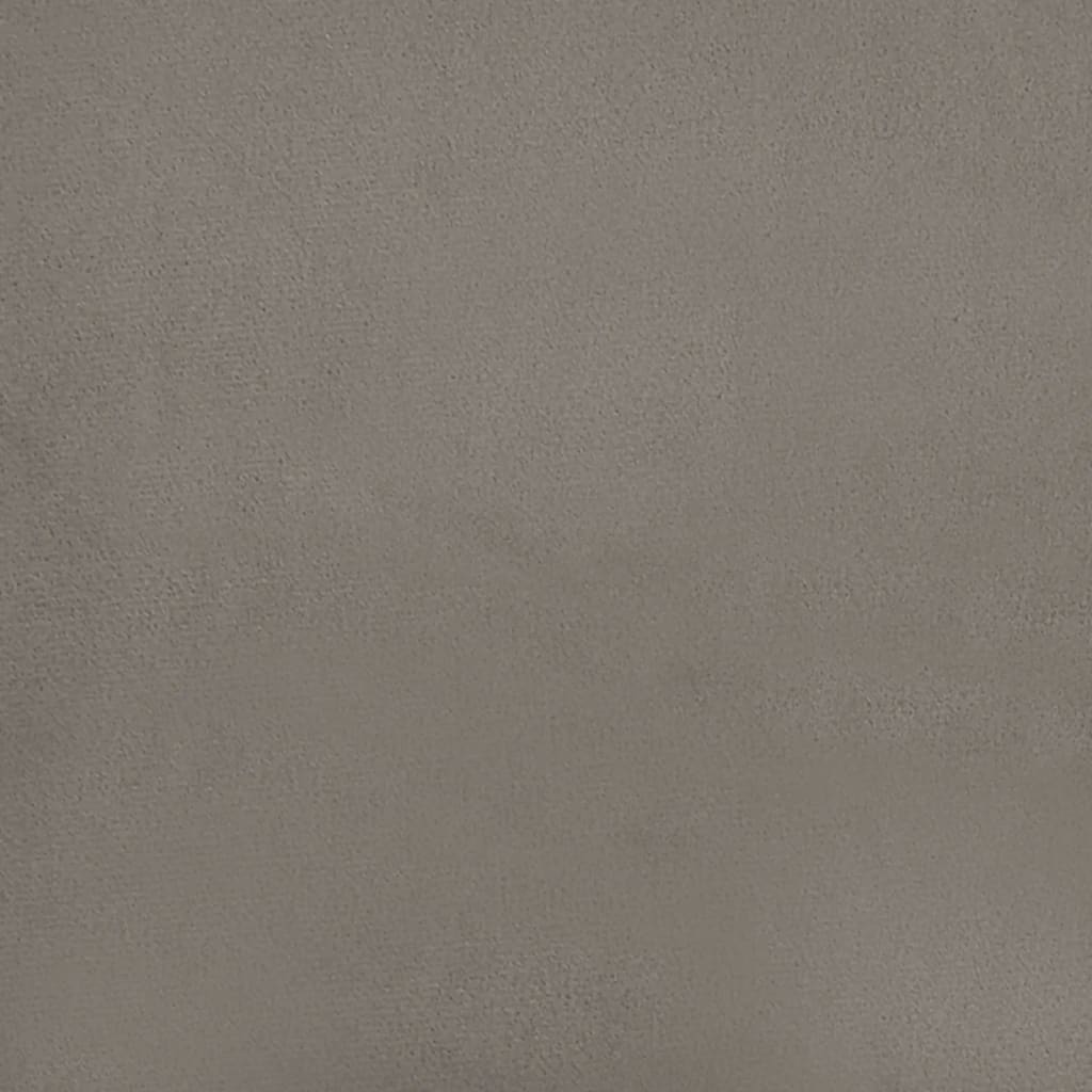 Canapea cu 3 locuri cu perne&pernuțe gri deschis 180cm, catifea