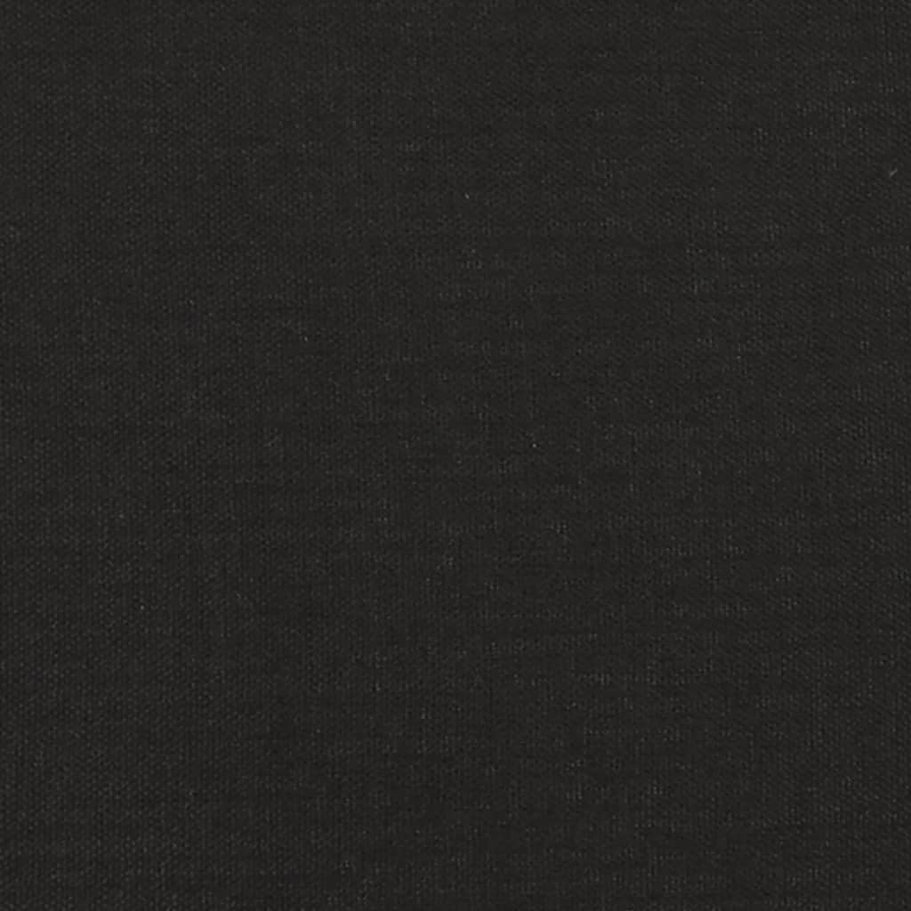 Canapea cu 2 locuri cu perne&pernuțe negru 140 cm textil