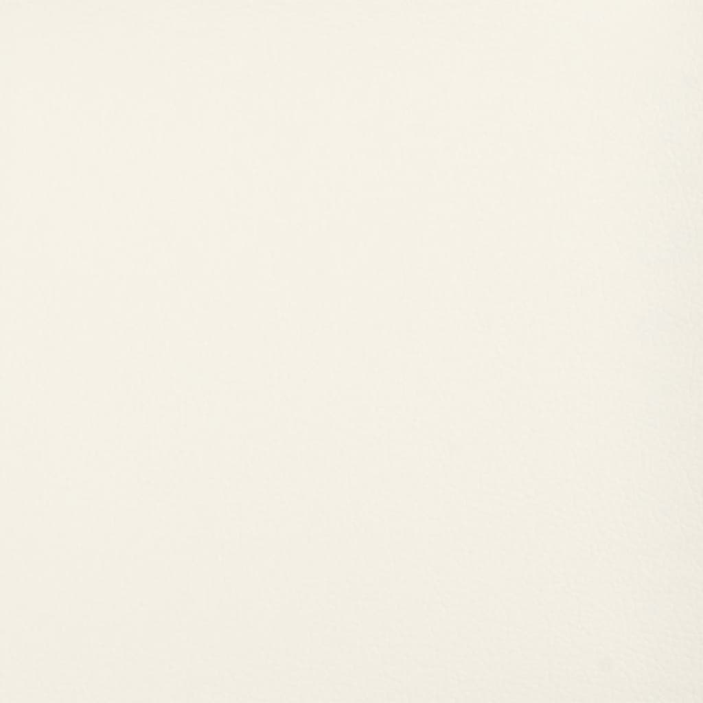 krémszínű műbőr kanapéfotel lábtartóval 60 cm