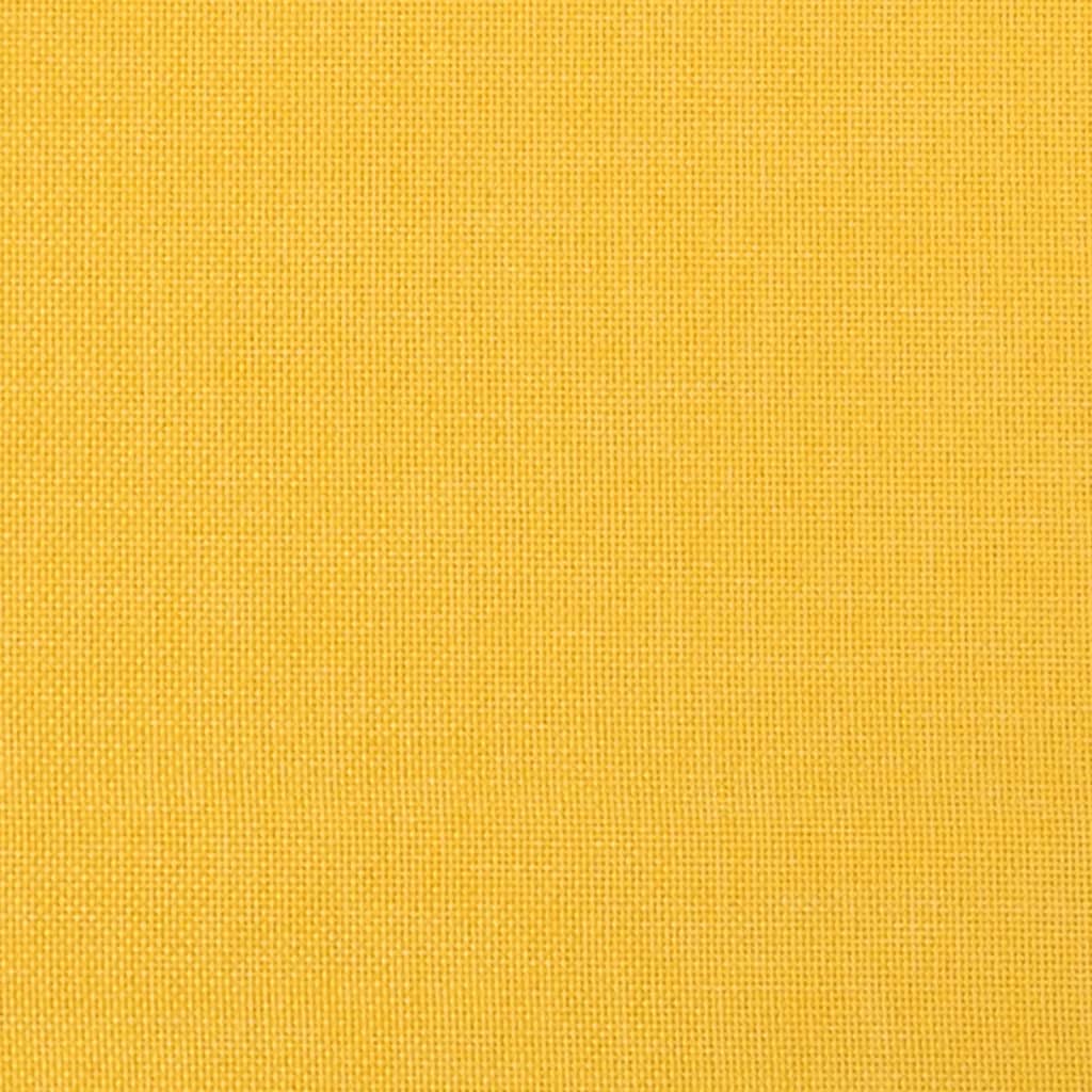 Fotoliu canapea cu taburet, galben deschis, 60 cm, textil