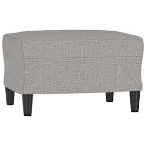 Křeslo s podnožkou světle šedé 60 cm textil - obrázek 5