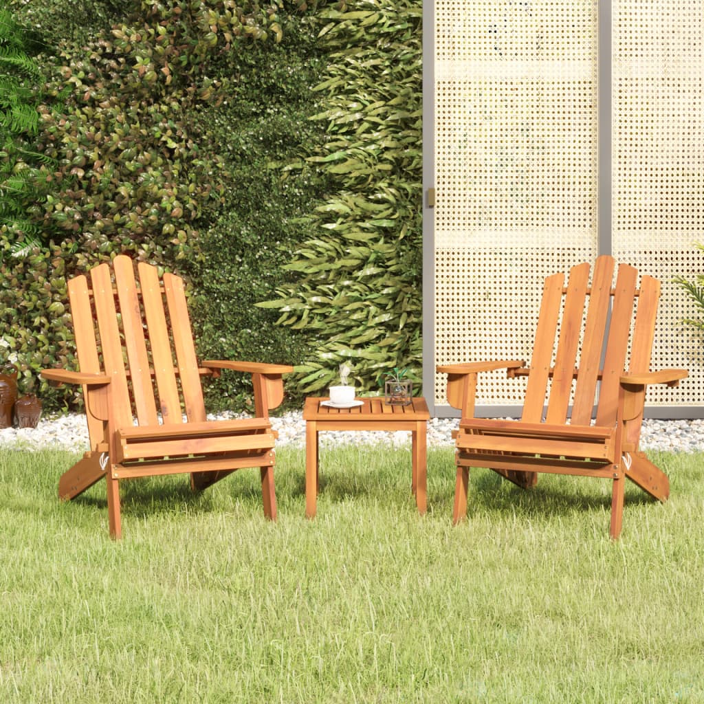 Patio Furniture Set Folding Adirondack Chair Set Solid Wood Acacia vidaXL vidaXL