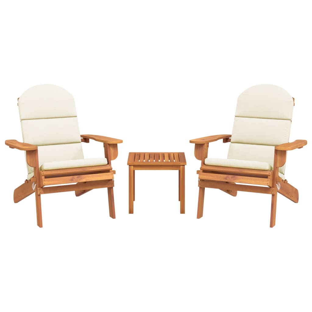 vidaXL 3-delige Loungeset Adirondack massief acaciahout afbeelding