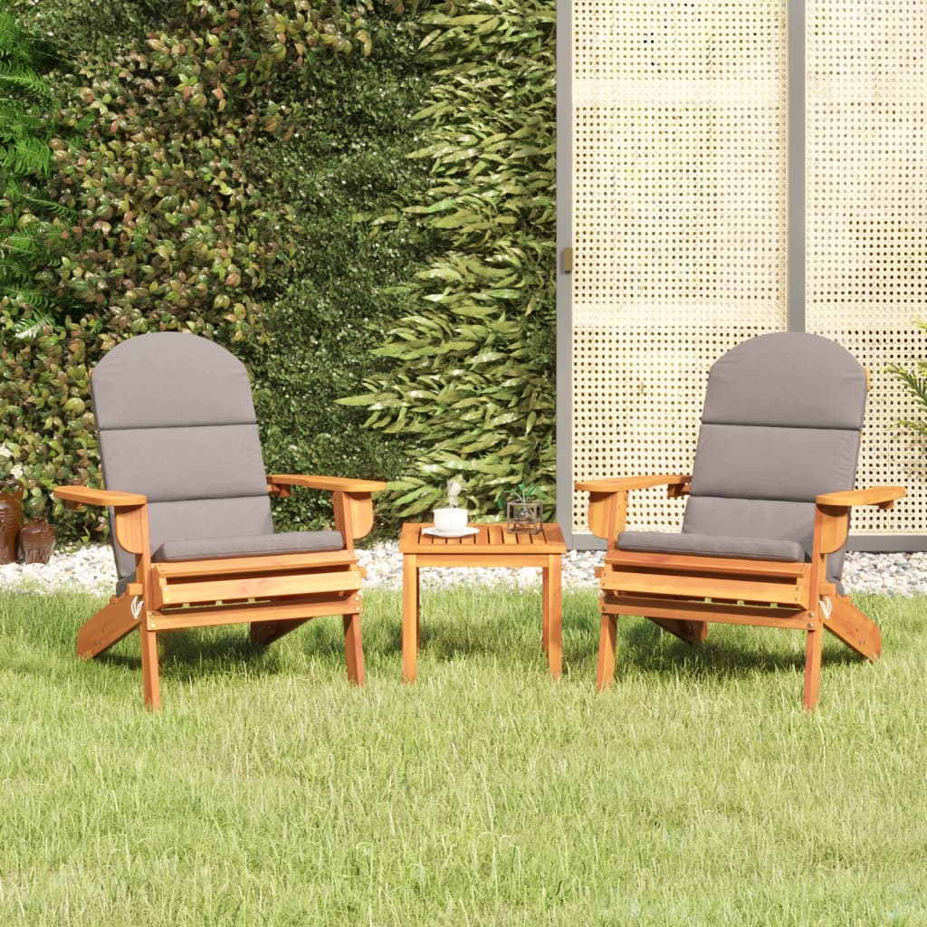 vidaXL Set mobilier de grădină Adirondack, 3 piese, lemn masiv acacia