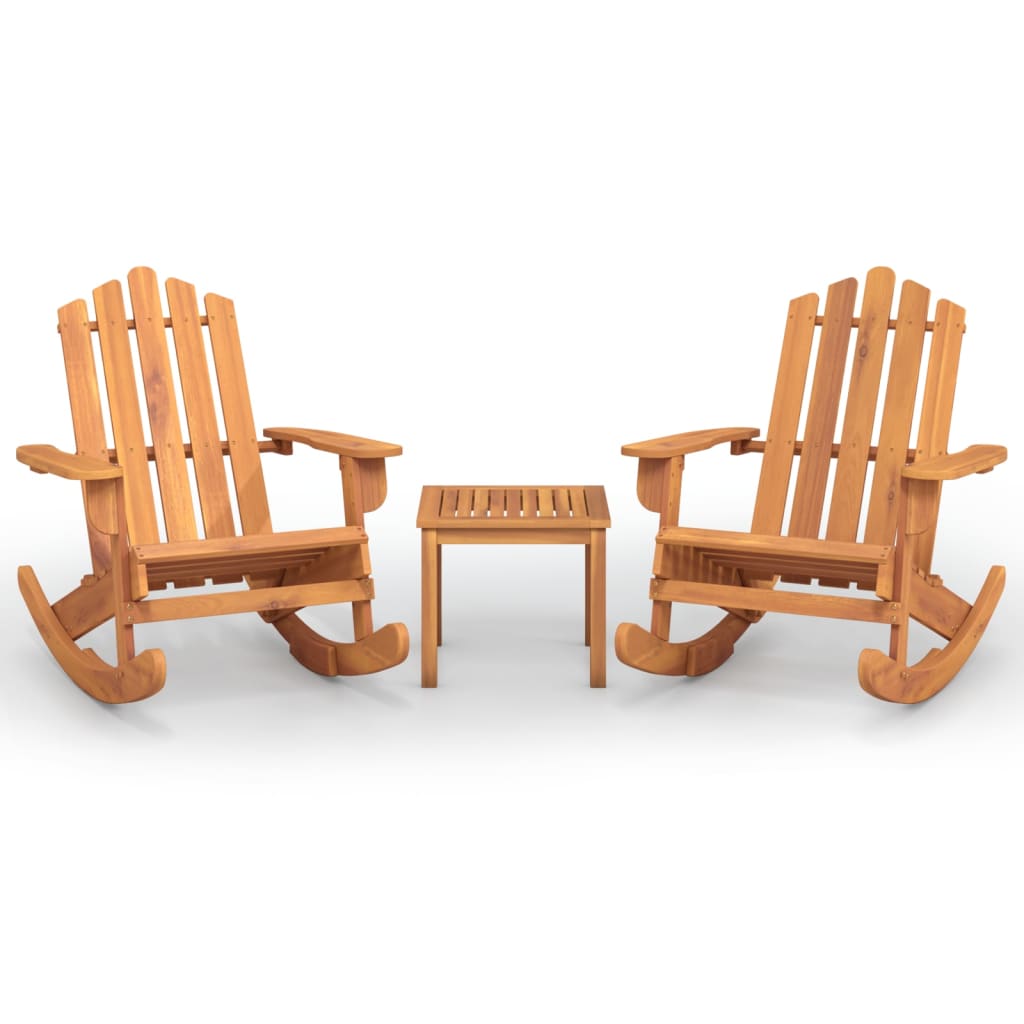 Patio Furniture Set Folding Adirondack Chair Set Solid Wood Acacia vidaXL vidaXL