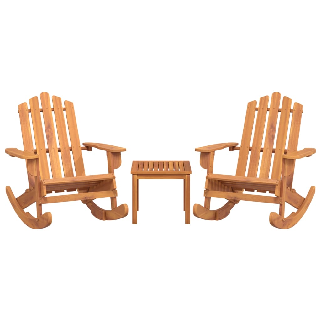 Patio Furniture Set Folding Adirondack Chair Set Solid Wood Acacia vidaXL vidaXL