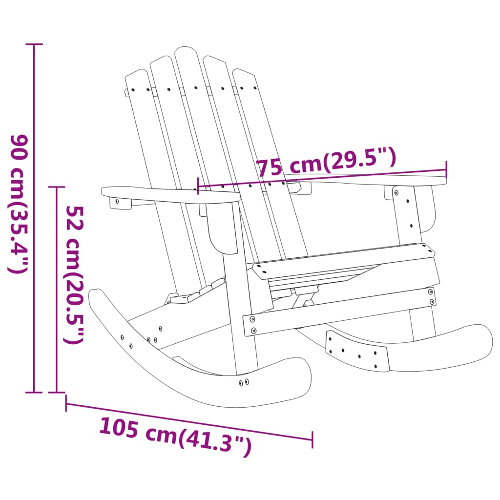 Patio Furniture Set Folding Adirondack Chair Set Solid Wood Acacia vidaXL vidaXL