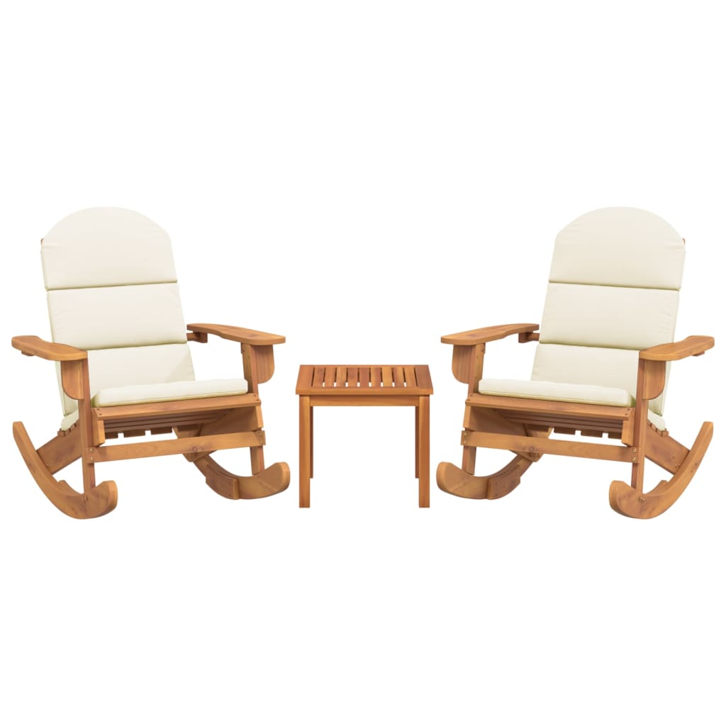 vidaXL Set mobilier de grădină Adirondack, 3 piese, lemn masiv acacia