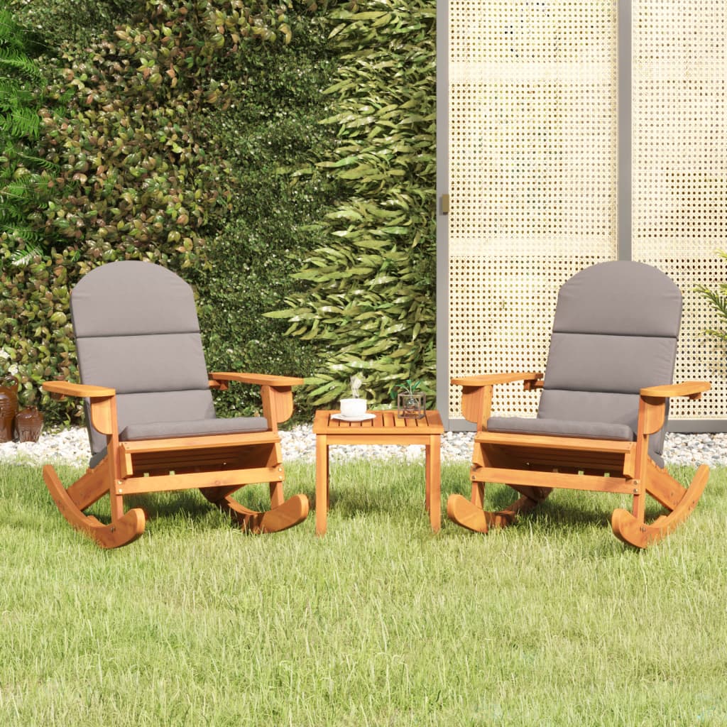 imagem de vidaXL 3 pcs conjunto lounge de jardim Adirondack acácia maciça1