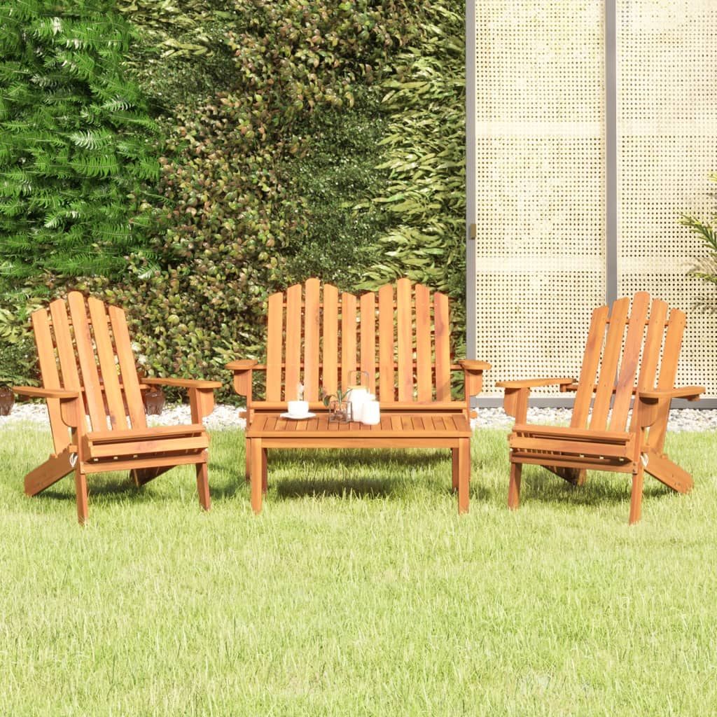 vidaXL 4-tlg. Garten-Lounge-Set Adirondack Massivholz Akazie