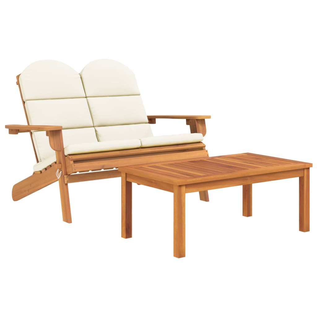 Set mobilier de grădină Adirondack, 3 piese, lemn masiv acacia