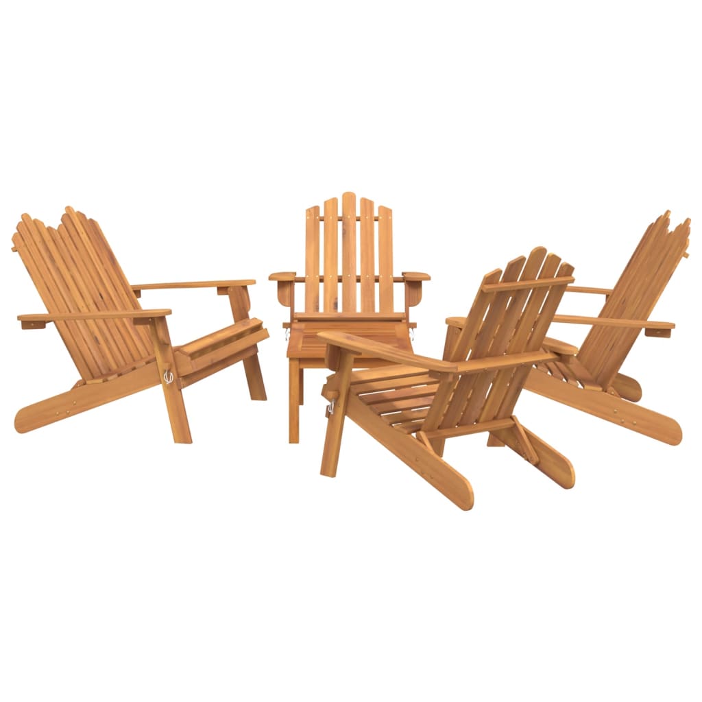 vidaXL 5-delige Loungeset Adirondack massief acaciahout afbeelding