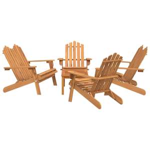 5dílná sada zahradního nábytku Adirondack masivní akácie - obrázek 3