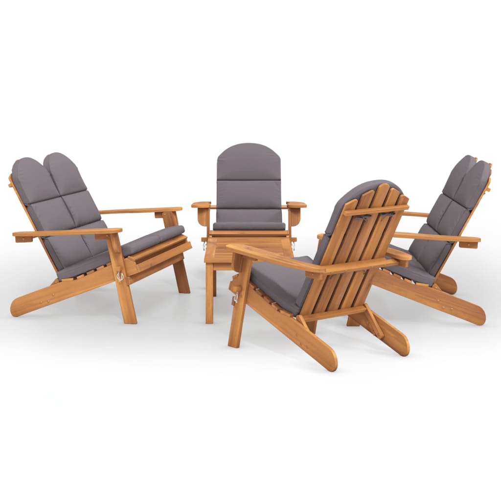 vidaXL 5dílná sada zahradního nábytku Adirondack masivní akácie