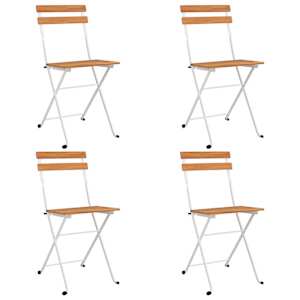 5dílný skládací bistro set masivní akáciové dřevo a ocel - obrázek 4
