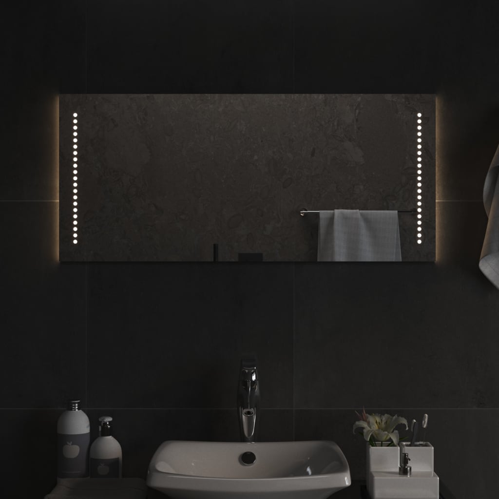 vidaXL badeværelsesspejl med LED-lys 40x90 cm
