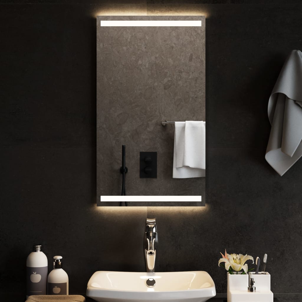 Oglindă de baie cu LED, 40×70 cm
