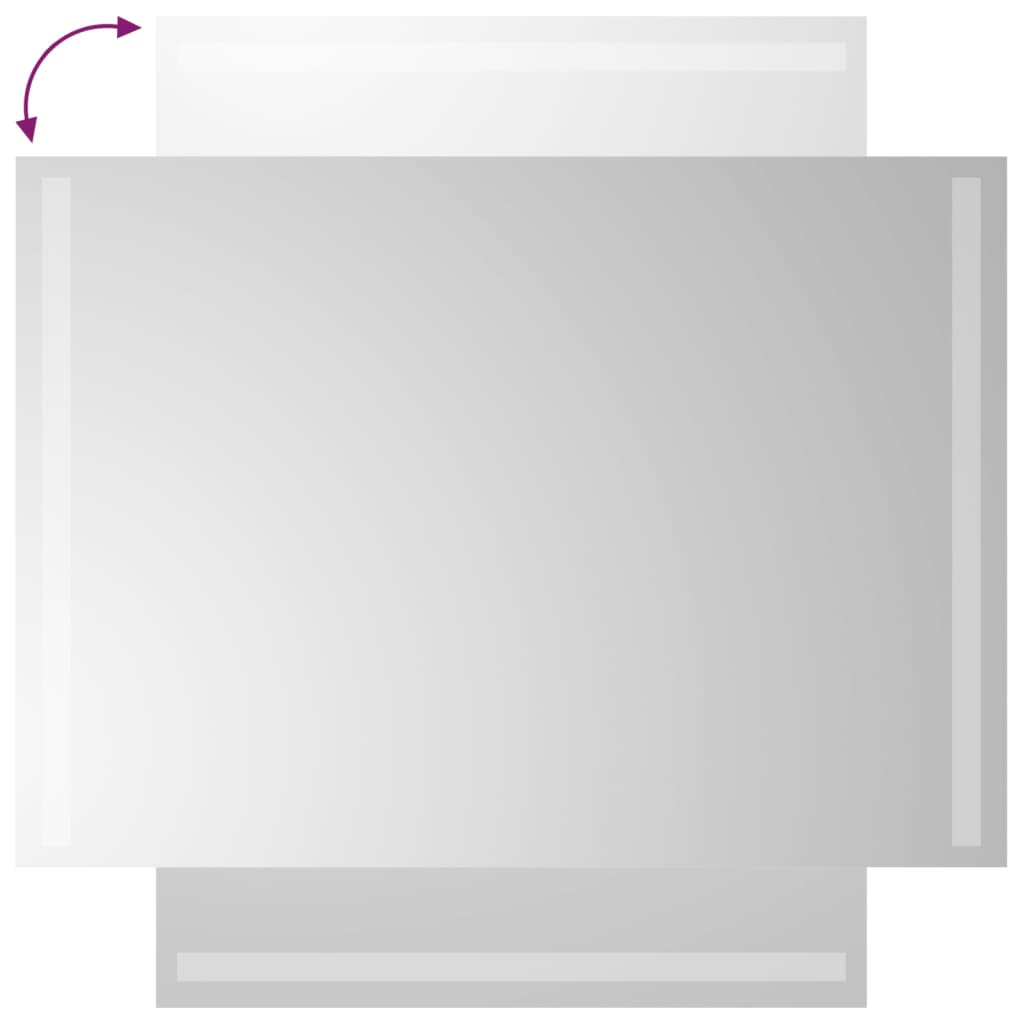 vidaXL Badkamerspiegel LED 50x70 cm transparent, foto 4