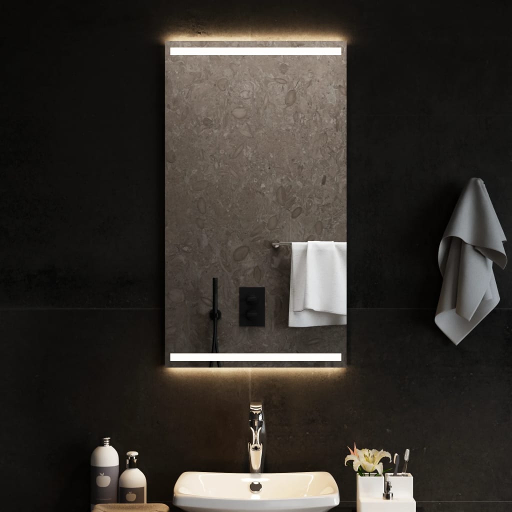 vidaXL badeværelsesspejl med LED-lys 50x90cm