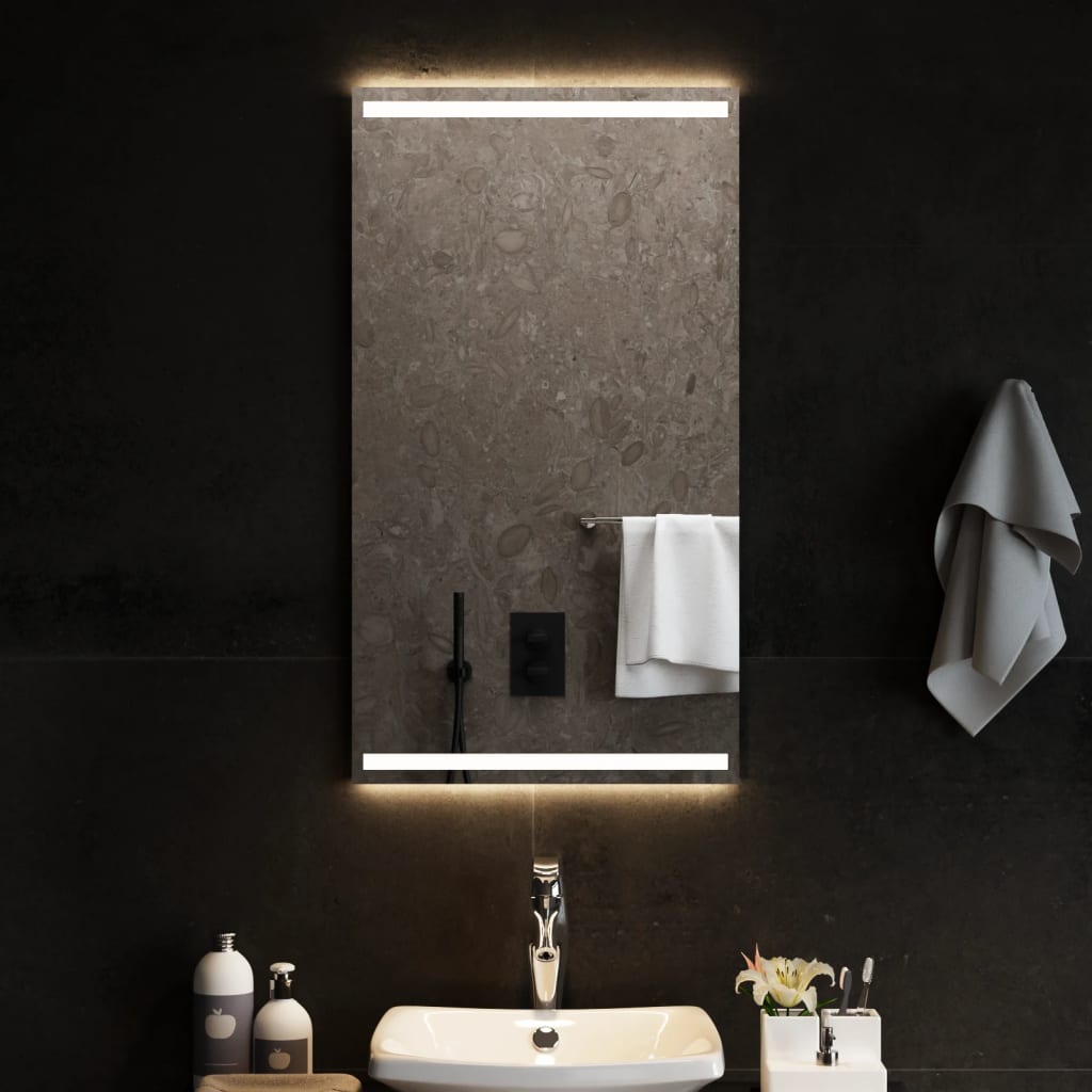 vidaXL Badkamerspiegel LED 50x90 cm Transparent