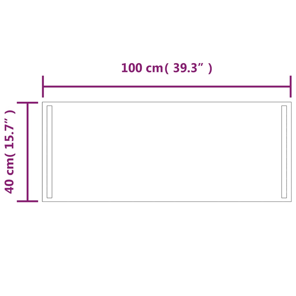 LED-Badspiegel 40x100 cm | Stepinfit.de