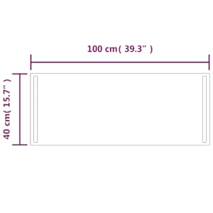 Koupelnové zrcadlo s LED osvětlením 40x100 cm - obrázek 5