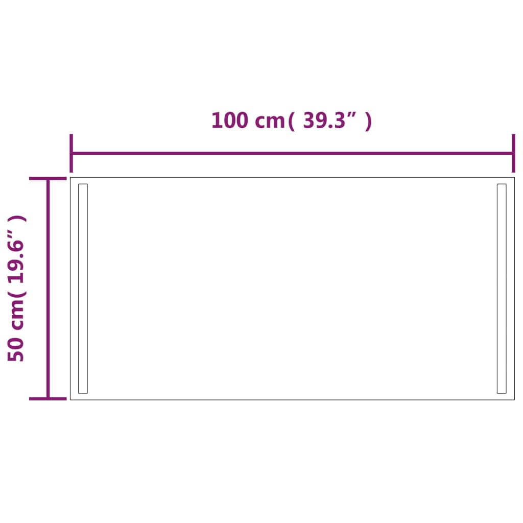 LED-Badspiegel 50x100 cm | Stepinfit.de