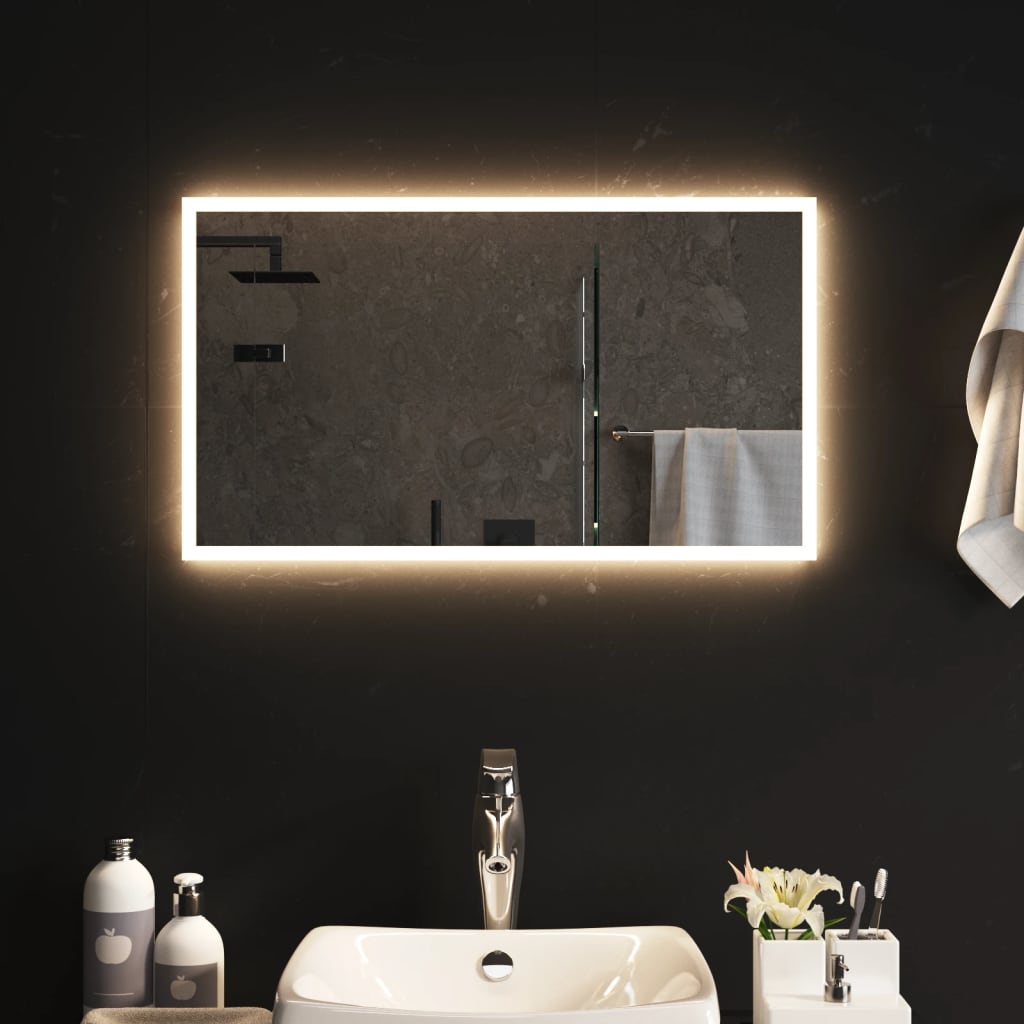 vidaXL Oglindă de baie cu LED, 40x70 cm