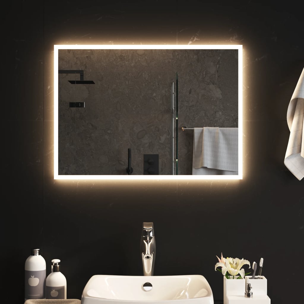vidaXL Oglindă de baie cu LED, 50x70 cm