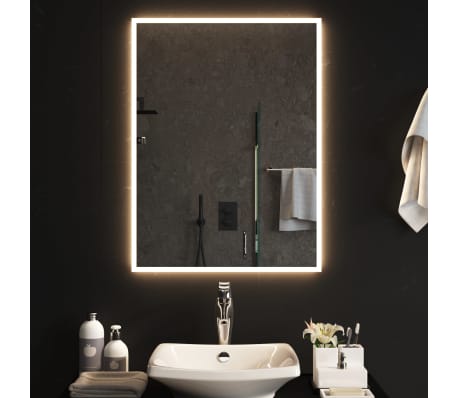 vidaXL Miroir de salle de bain à LED 60x80 cm