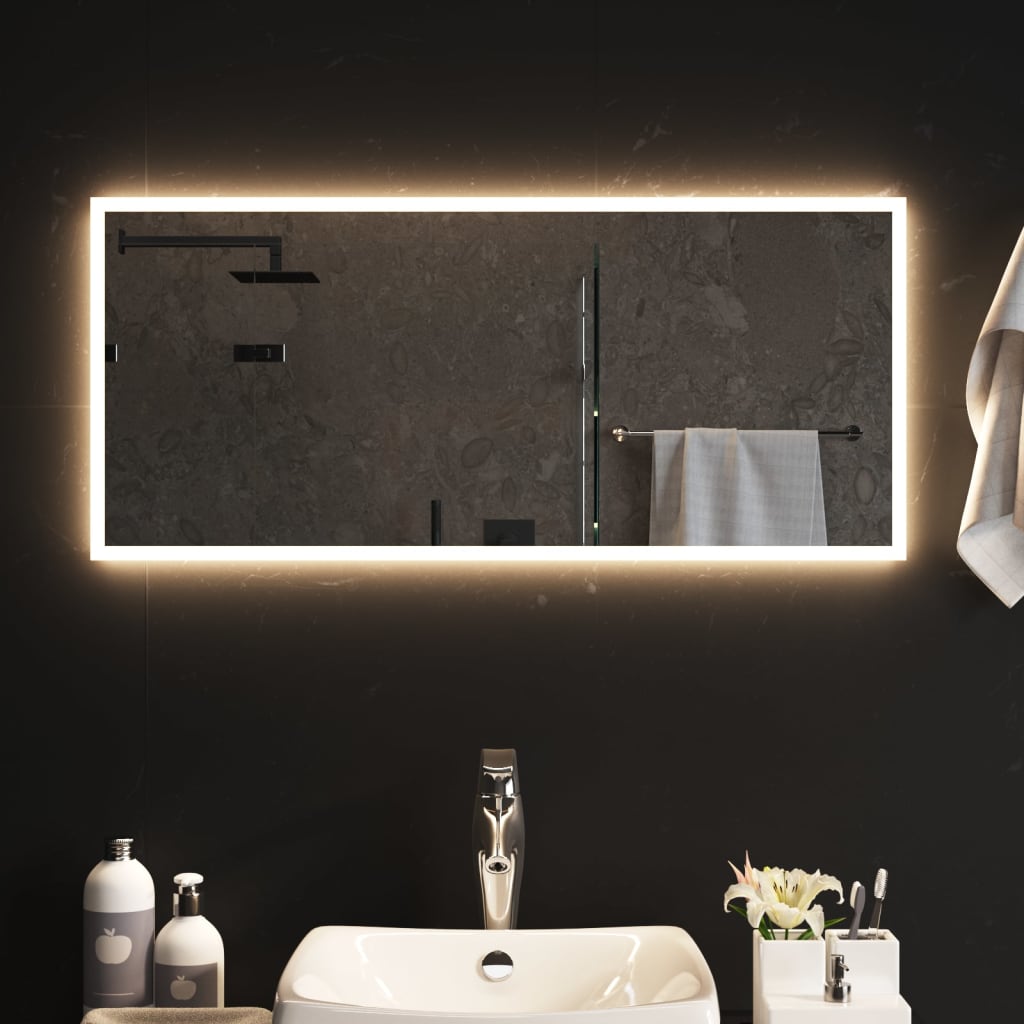 vidaXL badeværelsesspejl med LED-lys 40x90 cm