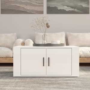 Konferenční stolek bílý s leskem 80x50x36 cm kompozitní dřevo - obrázek 1