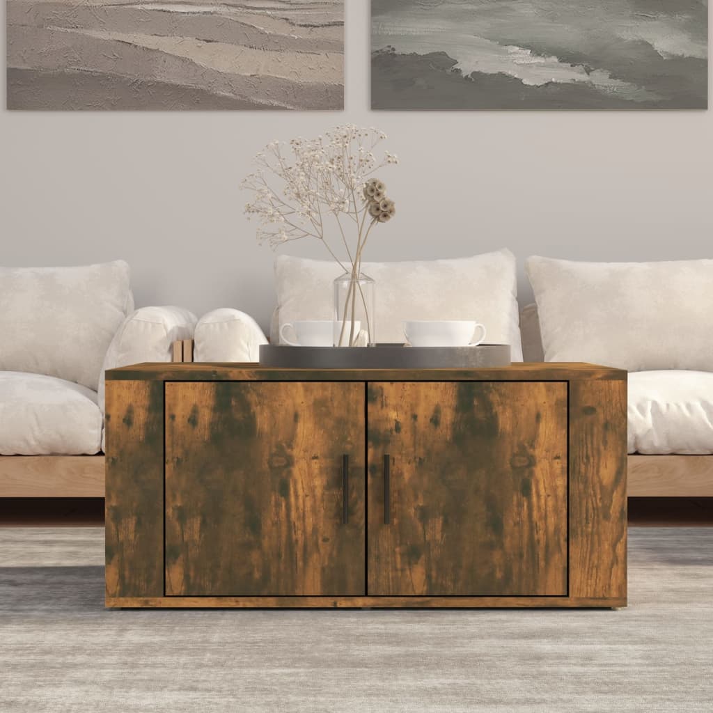 vida XL Couchtisch Räuchereiche 80x 50x 36 cm Holzwerkstoff