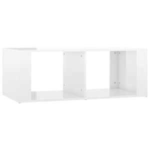 Konferenční stolek lesklý bílý 100x50x36 cm kompozitní dřevo - obrázek 2