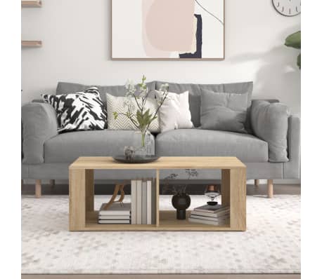 vidaXL Kavos staliukas, sonoma ąžuolo, 100x50x36cm, apdirbta mediena