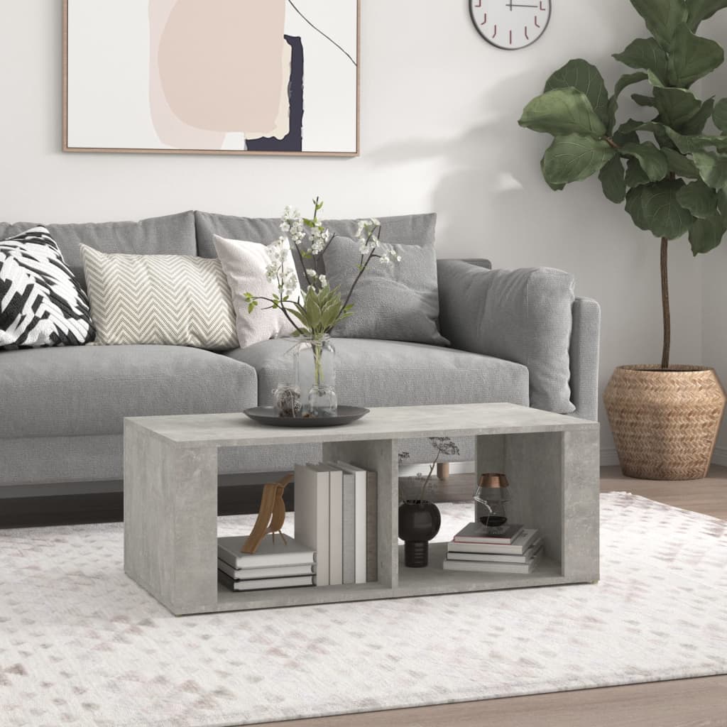 vidaXL sofabord 100x50x36 cm konstrueret træ betongrå