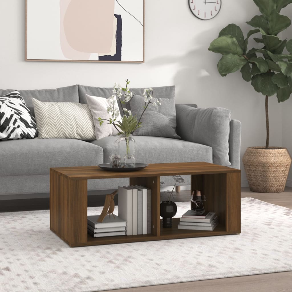 vida XL Couchtisch Braun Eichen-Optik 100x 50x 36 cm Holzwerkstoff