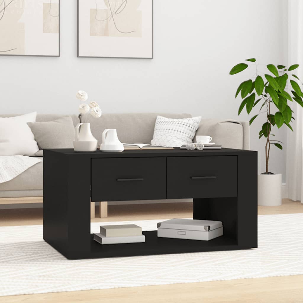 vidaXL Couchtisch Schwarz 80x50x40 cm Holzwerkstoff