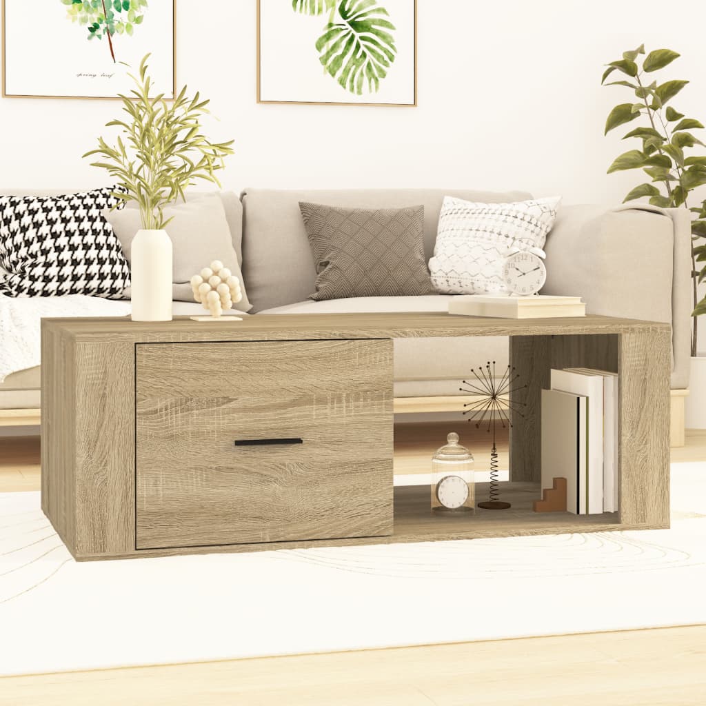 vidaXL Table basse Chêne sonoma 100x50,5x35 cm Bois d'ingénierie