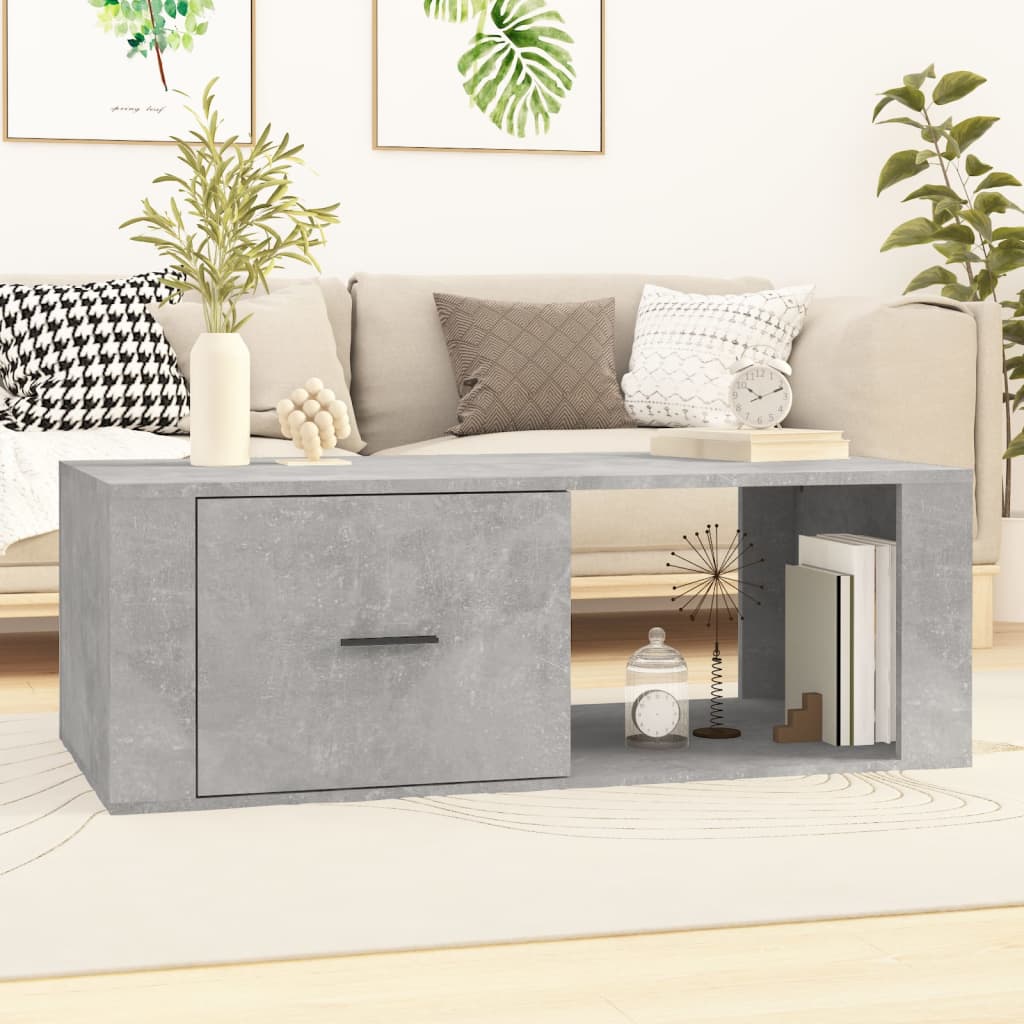 vidaXL sofabord 100x50,5x35 cm konstrueret træ betongrå